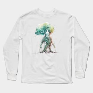 Tree Ent - Watercolor Art - White - Fantasy Long Sleeve T-Shirt